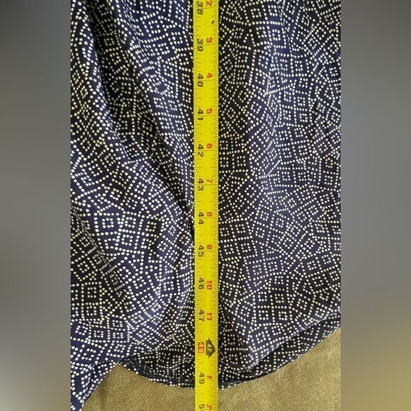 Liz Claiborne short sleeve blue & white button up summer midi dress sz 12 - Picture 7 of 7